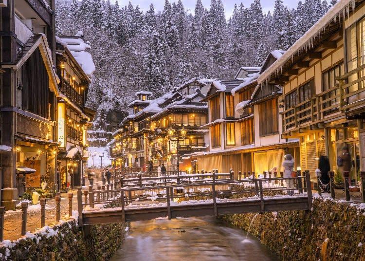 銀山温泉｜雪景色と木造旅館が美しい日本の温泉街